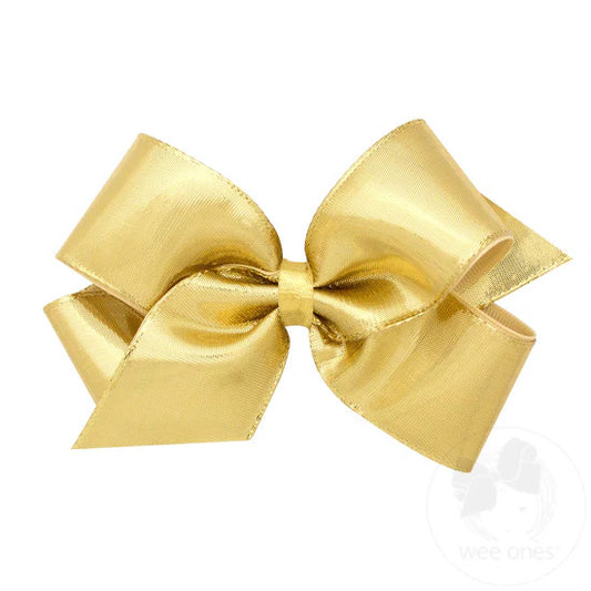 Metallic Overlay Bow - Gold