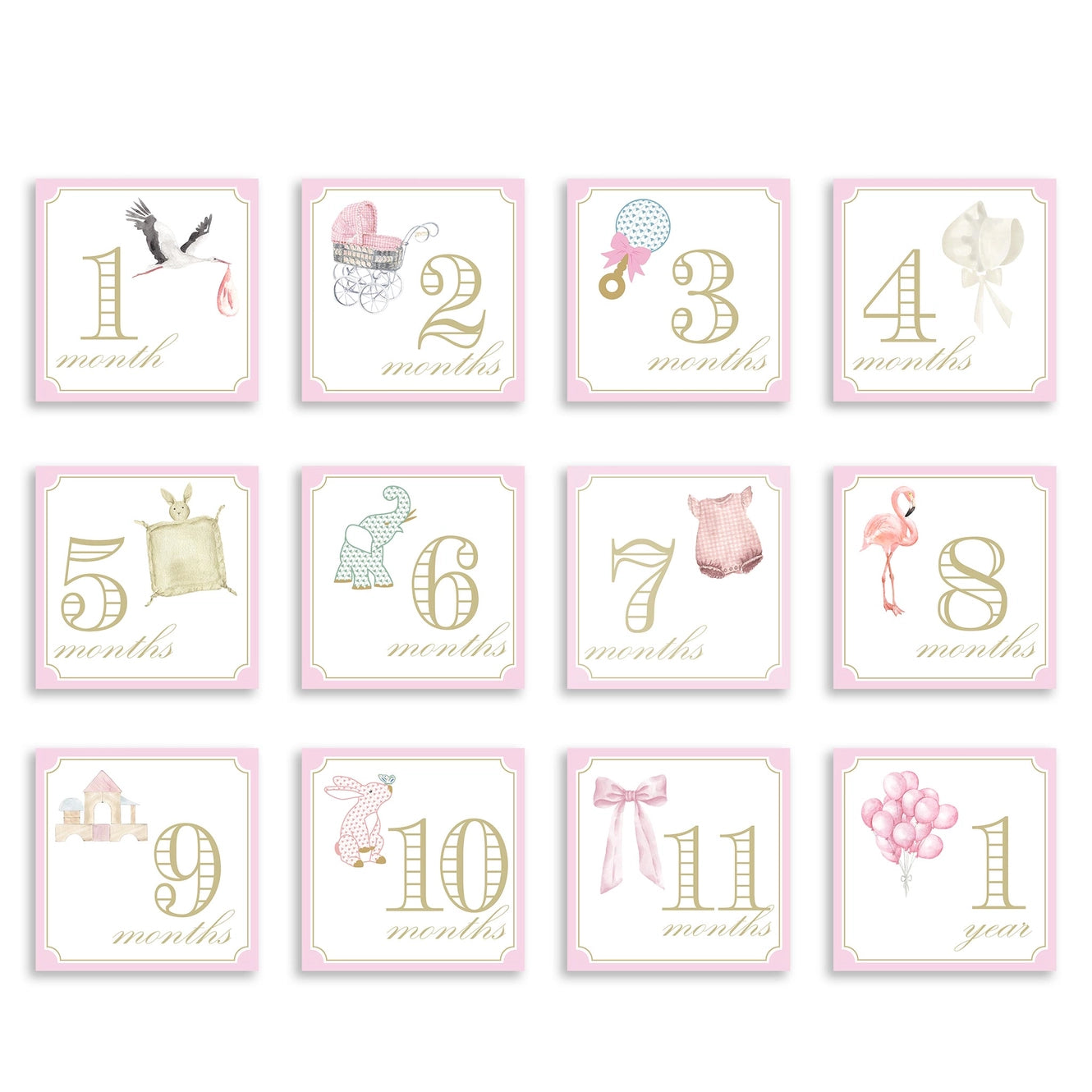 Milestone Cards - Girl