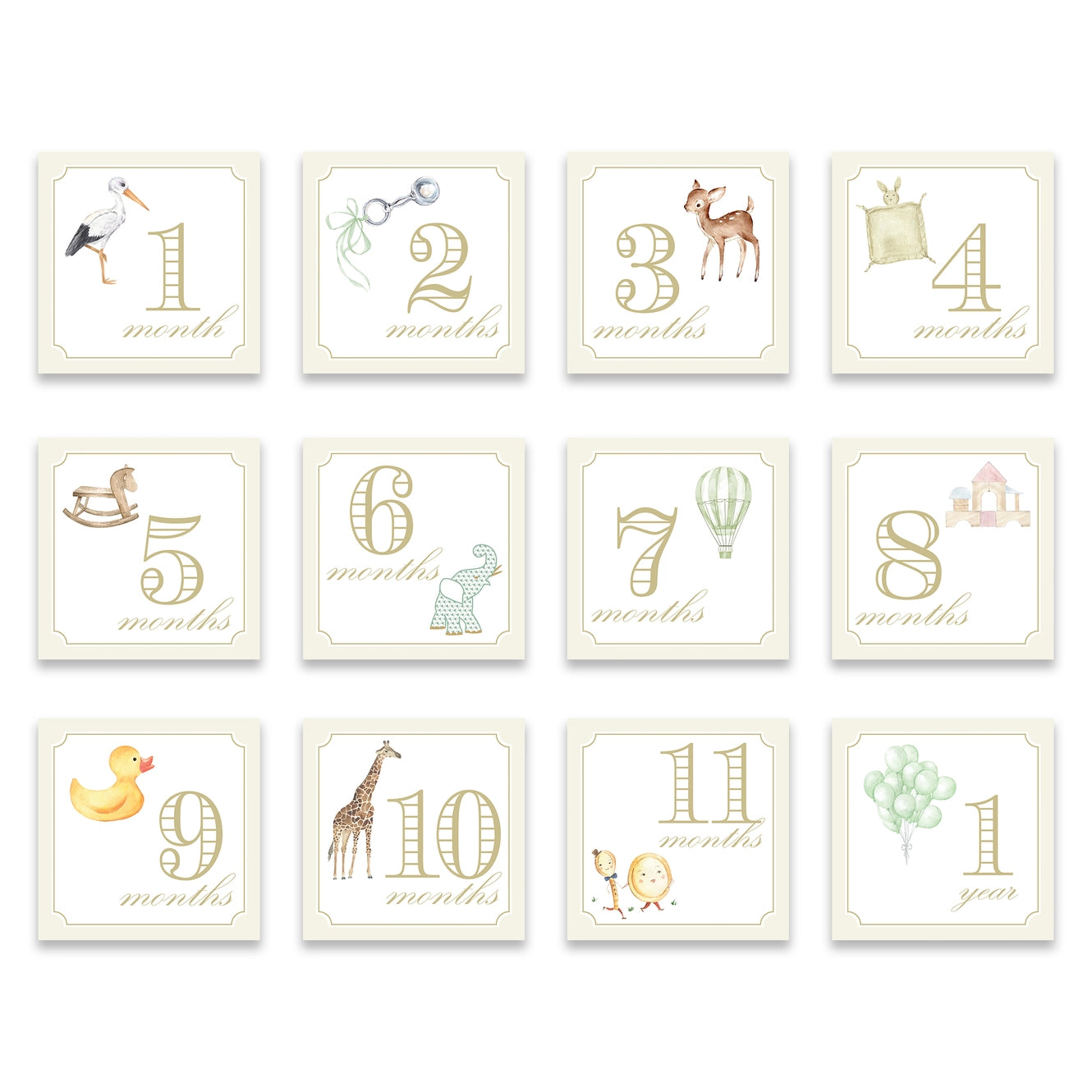 Milestone Cards - Classic Cream