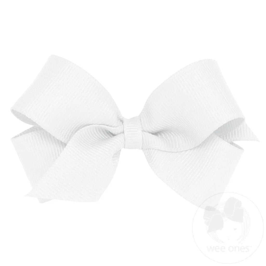 Mini white classic bow 