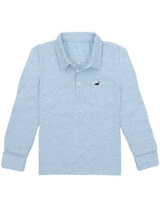 Harrison Pocket Polo - Moon Blue