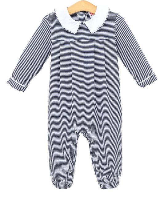 **PRE-ORDER** Henry Romper - Navy Stripe