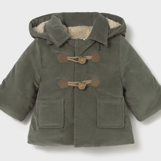 Newborn Boy Duffle Coat - Dk Green