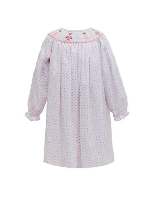 Nutcracker Bitty Dot Bishop Smock Dress