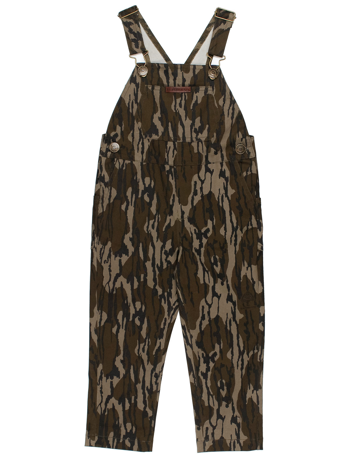 Camouflage overalls on a white background