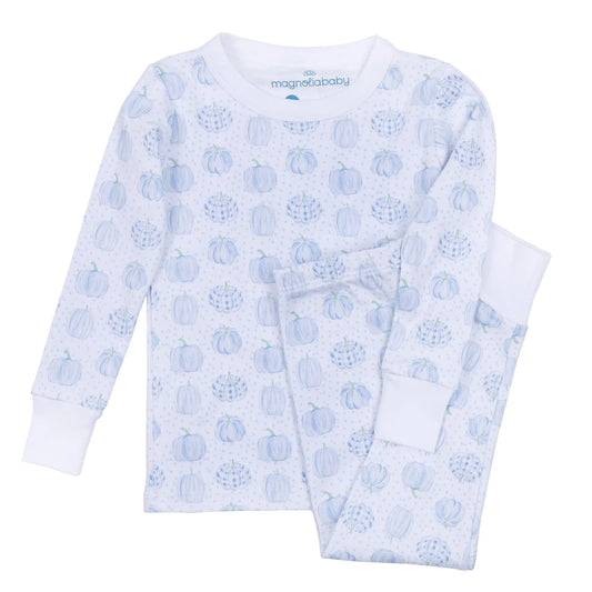 Precious Pumpkins Long Pajamas - Blue