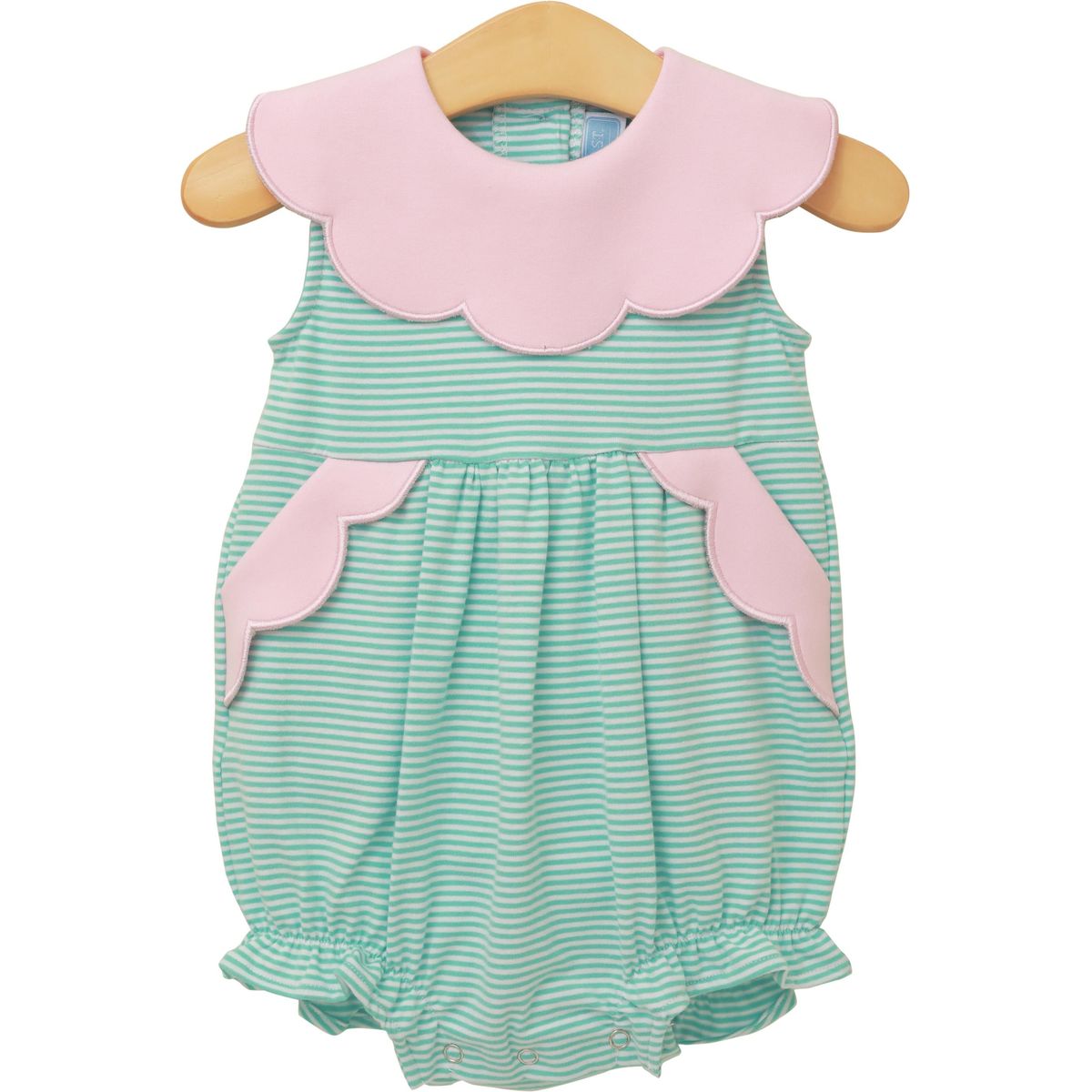 ** PRE-ORDER ** Penelope Bubble- Mint Stripe/Light Pink