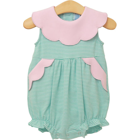** PRE-ORDER ** Penelope Bubble- Mint Stripe/Light Pink