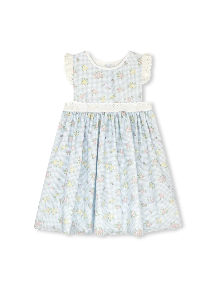 Pinafore Dress Spring Time Blooms