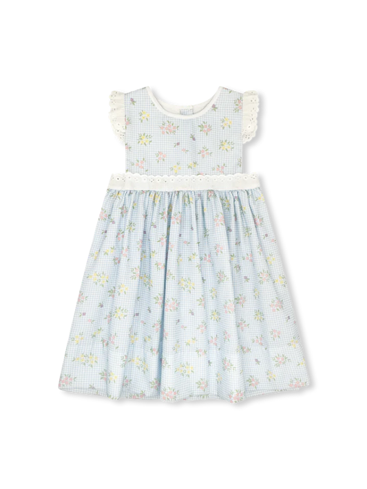 Pinafore Dress Spring Time Blooms