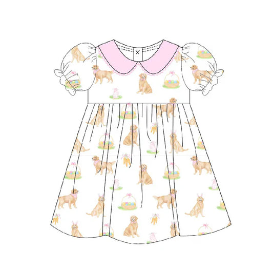 ** PRE-ORDER ** Pink Golden Easter Dress