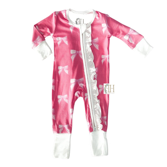 Tickled Pink Romper - Bamboo