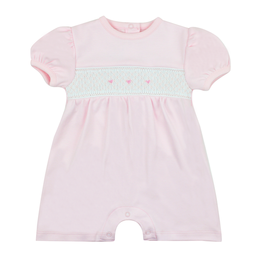 Smocked Romper - Pink