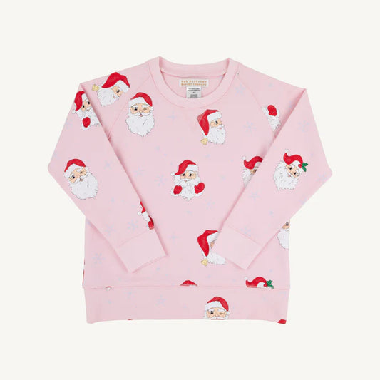 Cassidy Comfy Crewneck - Dear Santa Pink