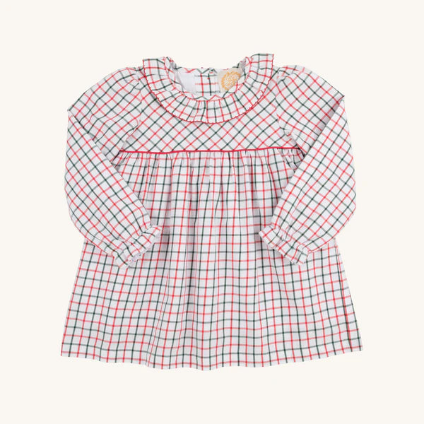Long Sleeve Ramona Ruffle Collar Dress - Old Town Tattersall