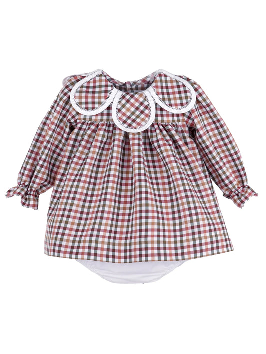 Cider Checks Petal Dress