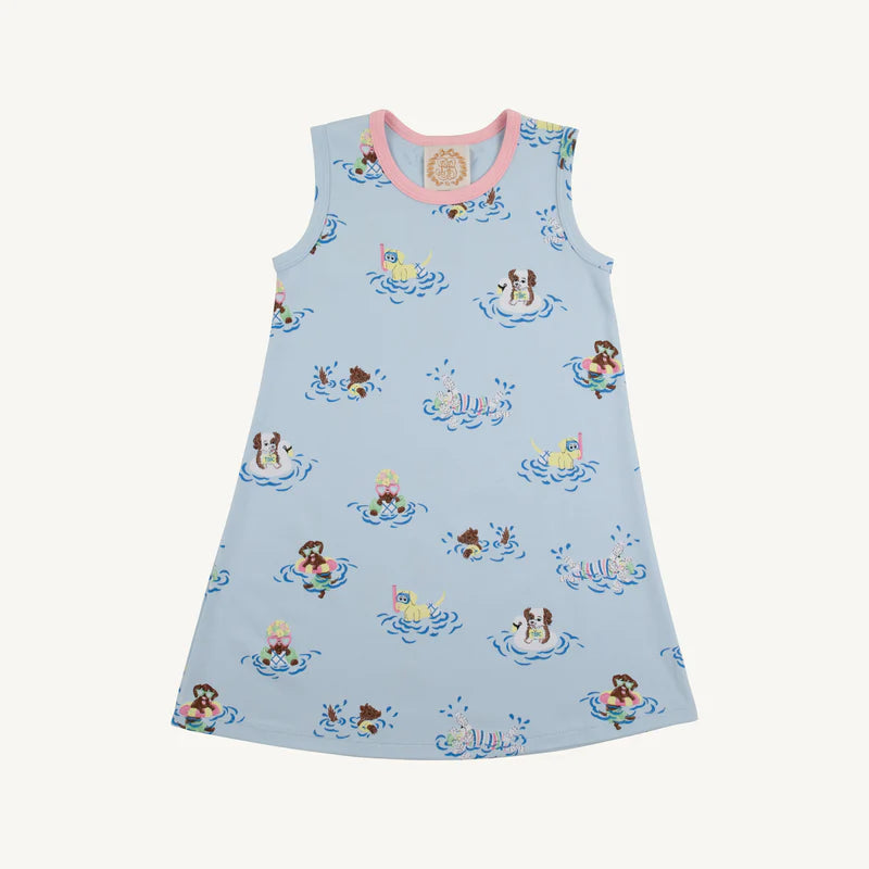Sleeveless Polly Play - Doggy Paddle/Sandpearl Pink