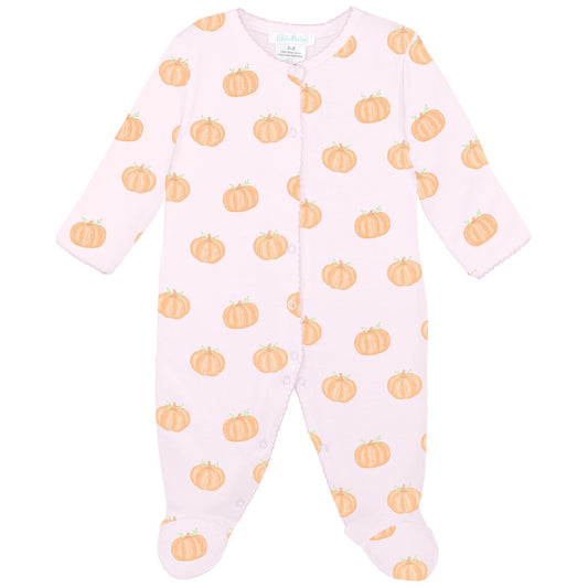 Halloween Pumpkin Footie - Pink