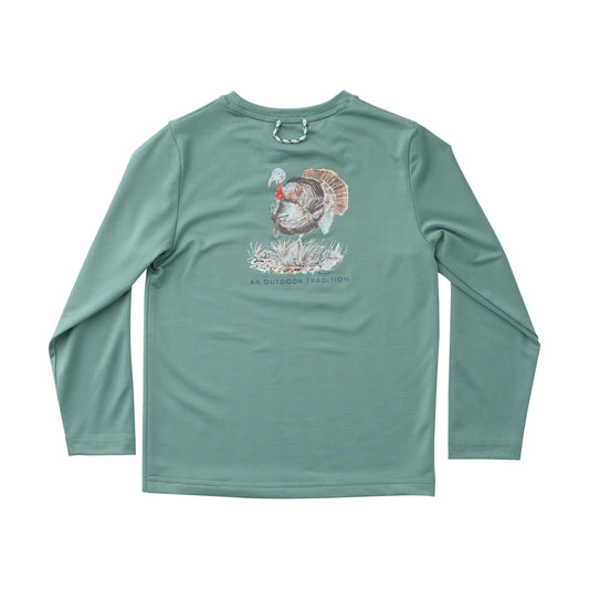 Long Sleeve Pro Performance Fishing Tee - Spruce Green