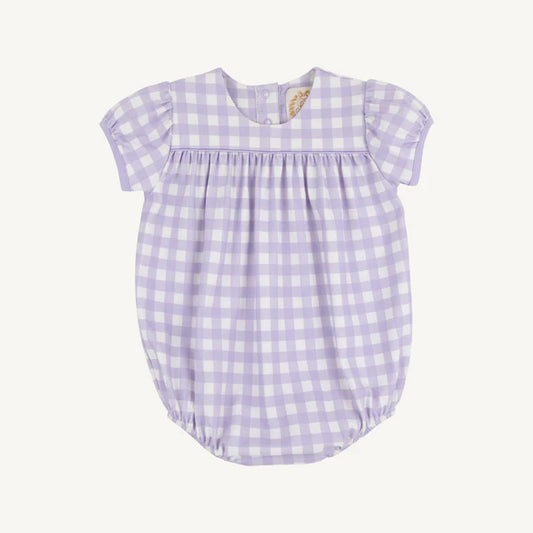 Purple and white gingham check bubble 