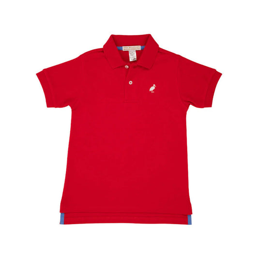 Prim & Proper Polo & Onesie Richmond Red with Worth Avenue White Stork