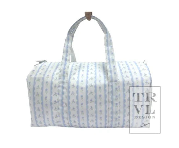 Weekender Duffel Bag - Ribbon Floral Blue