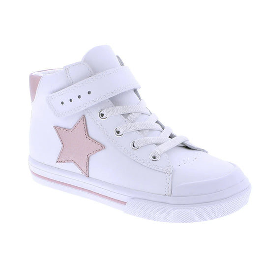 Riley - White/Rose Leather