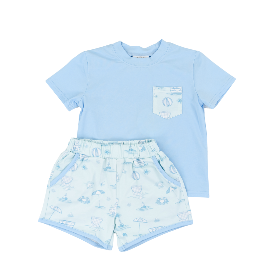 Seacrest Blue Short Set