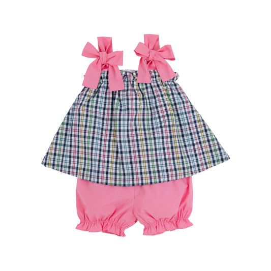 Lainey's Little Set -Pier Pointe Plaid with Hamptons Hot Pink