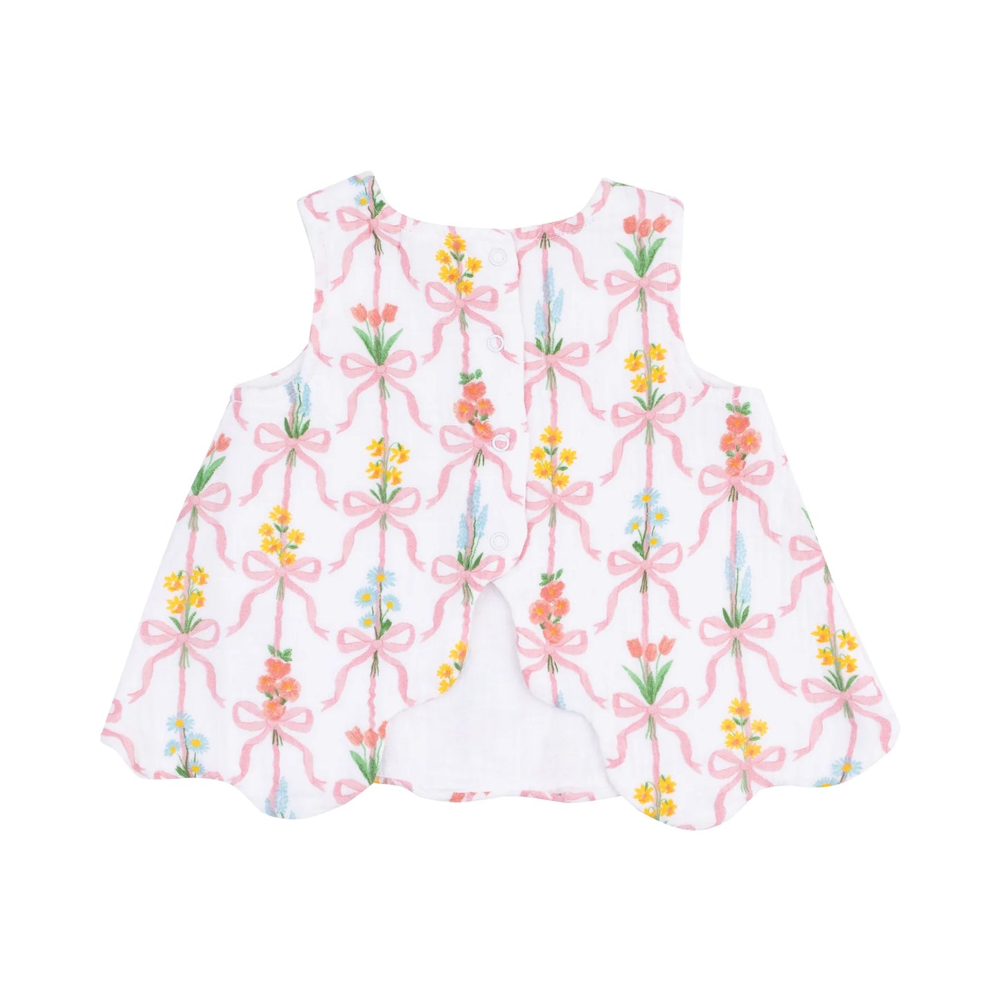 **PRE-ORDER** Ribbon Bouquets Scallop Top and Bloomer Set