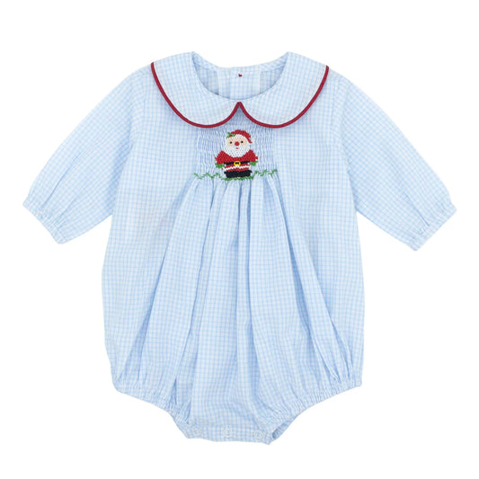 Shay Bubble Blue with Santa
