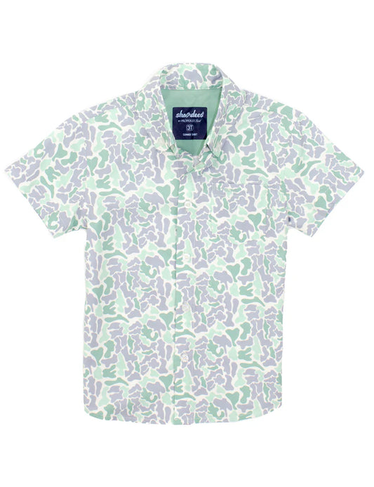 Shordees Summer Shirt Sage Camo