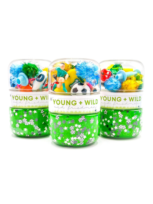 soccer themed sensory dough kit 