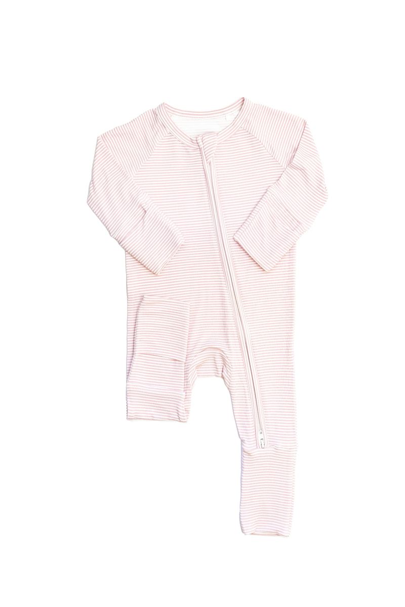 Mini Stripe Bamboo Sleep Romper
