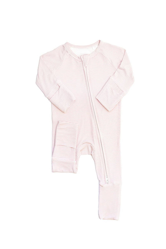 Mini Stripe Bamboo Sleep Romper