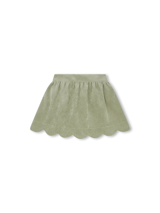 Susie Scallop Skirt Sweetgrass Corduroy