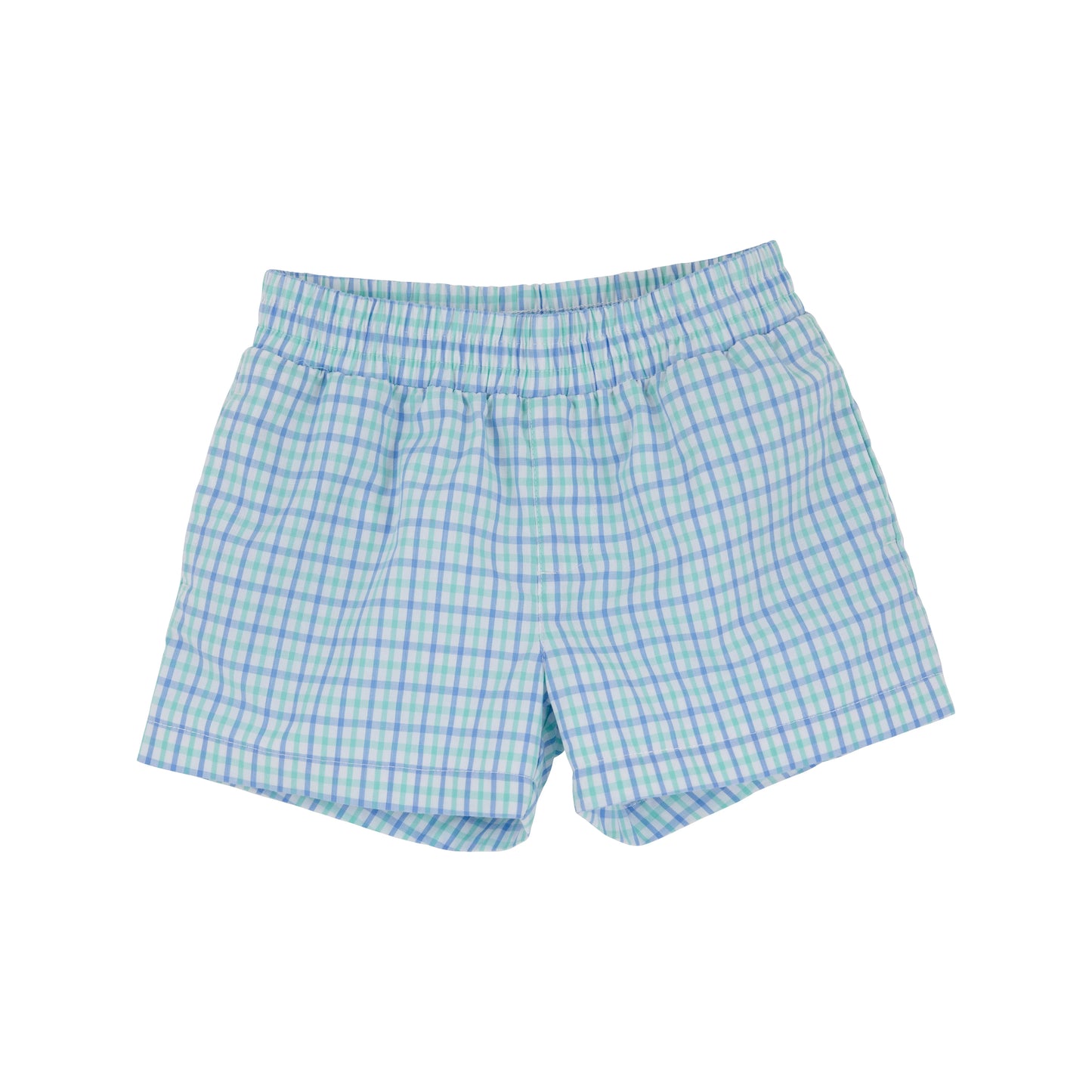 Sheffield Shorts -Sunrise Blvd. Blue & Turks Teal Chandler Check with Sunrise Blvd. Blue Stork