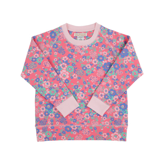 Cassidy Crewneck -Mt. Paran Mini Floral with Palm Beach Pink