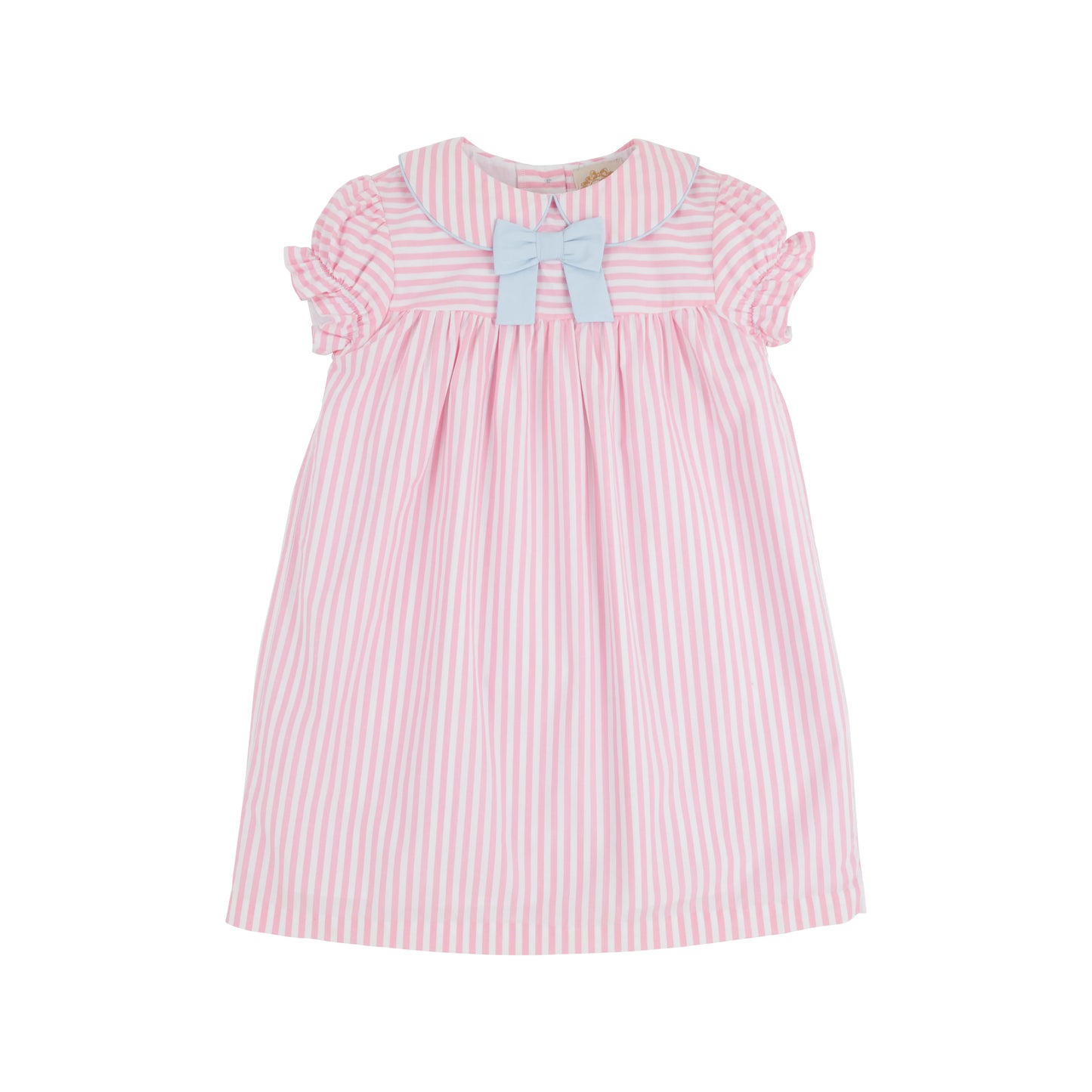 Banks Bow Dress Pier - Party Pinckney Pink Stripe with Buckhead Blue