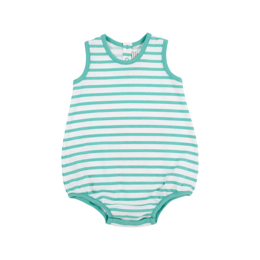 Patton Play Bubble -Turks Teal Stripe with Turks Teal