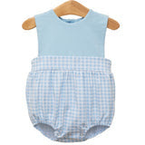 Thomas Sunsuit- Light Blue Gingham