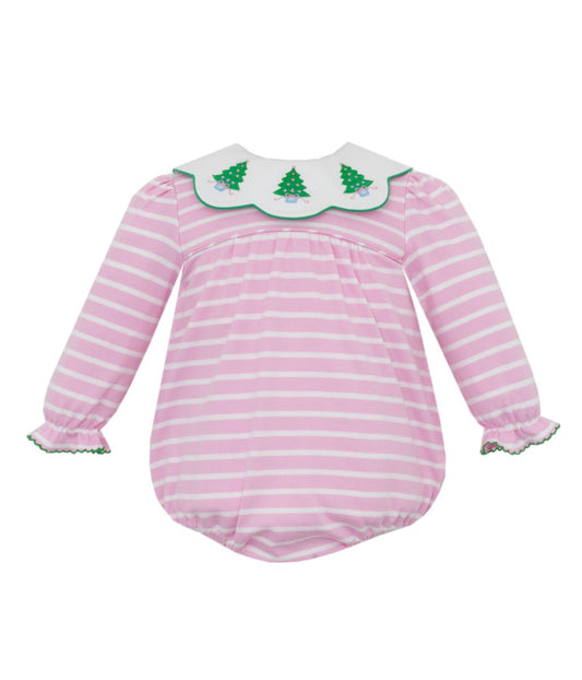 TREES - Pink & White knit girl´s short bubble