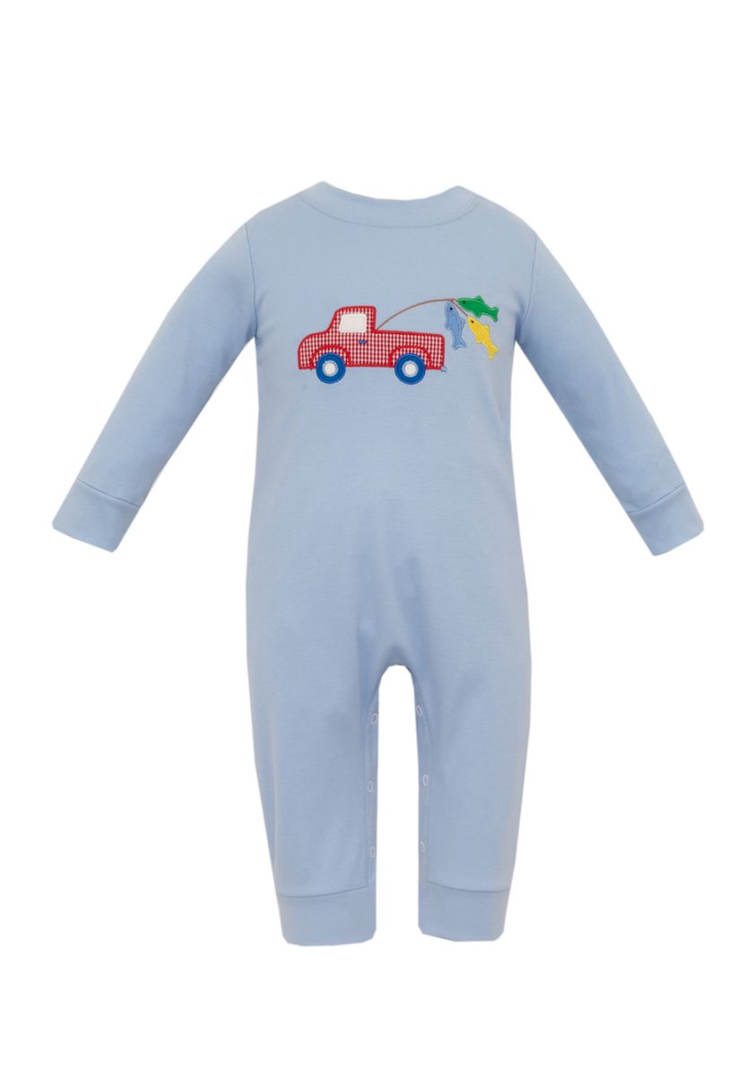 Truck with Fish Applique Romper