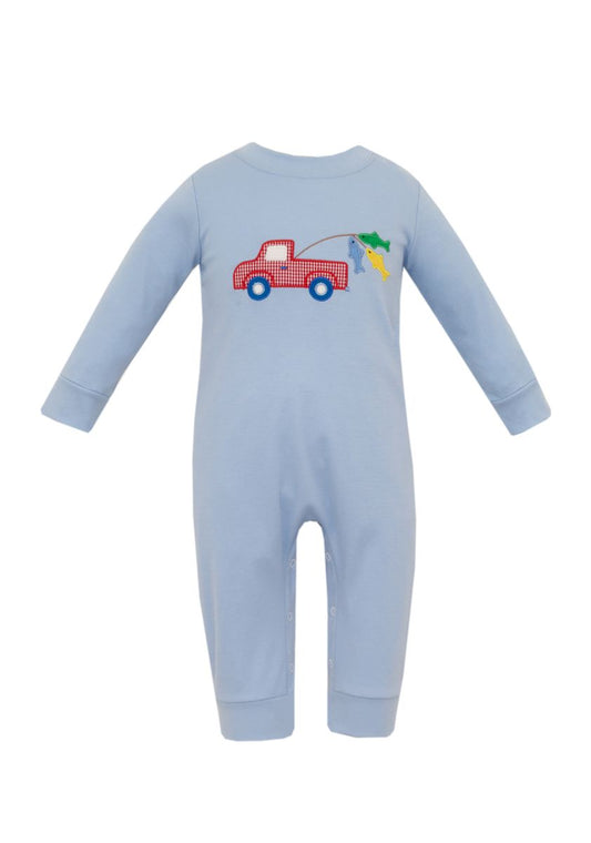 Truck with Fish Applique Romper
