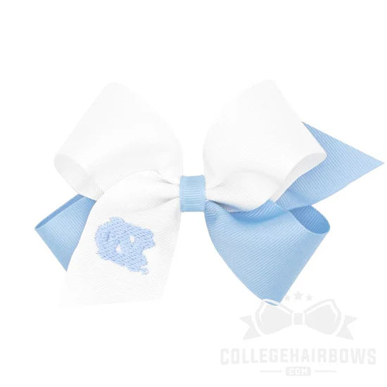 University of North Carolina Two-tone Embroidered Hair Bow
