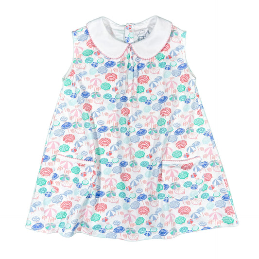 Beach Umbrella Sleeveless Twirl Dress