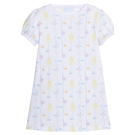 Printed T-Shirt Dress - Under the Sea