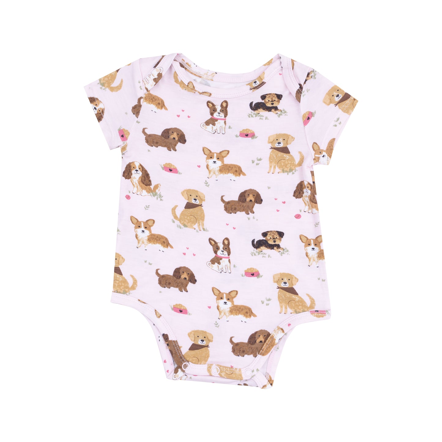 Dog Best Friends Bodysuit - Pink