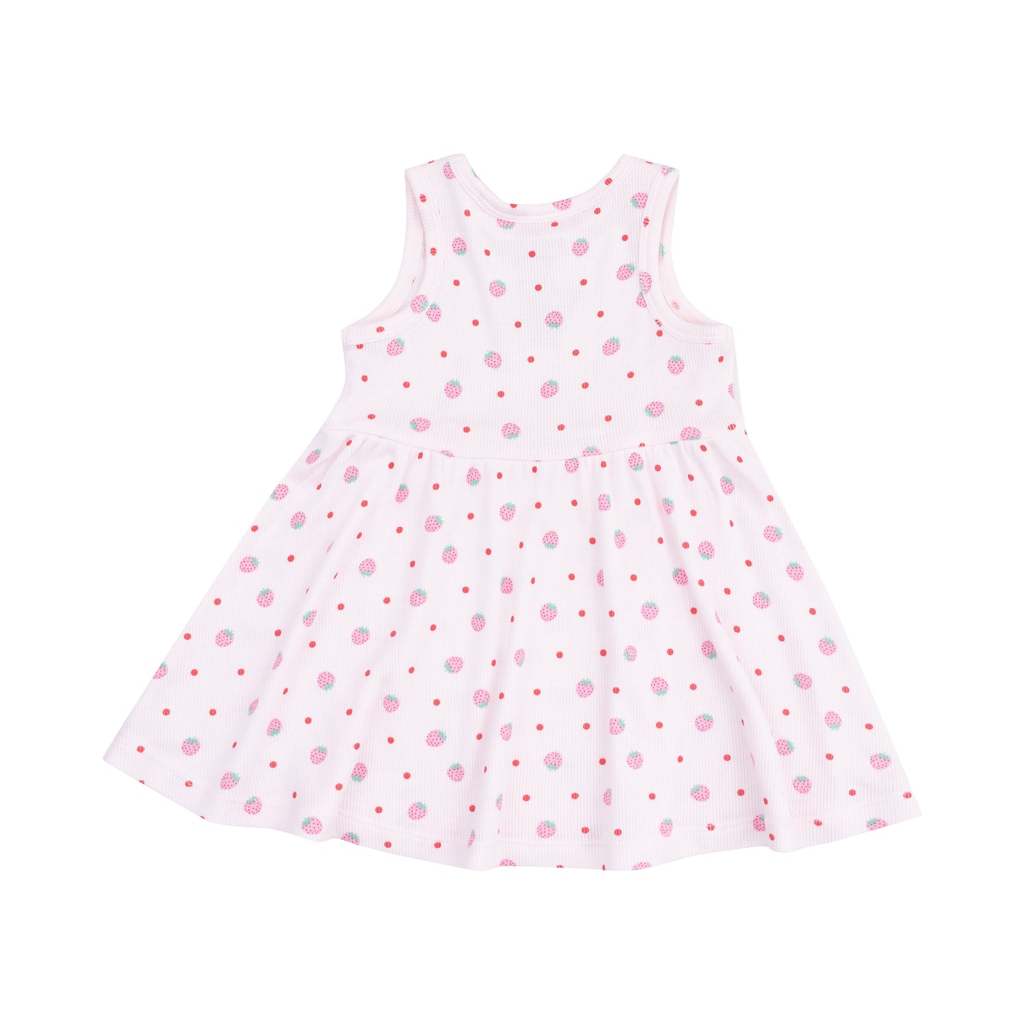 Strawberry Swiss Dot Dress with Bloomer