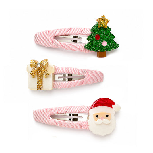 TREE GIFT SANTA SNAP CLIPS